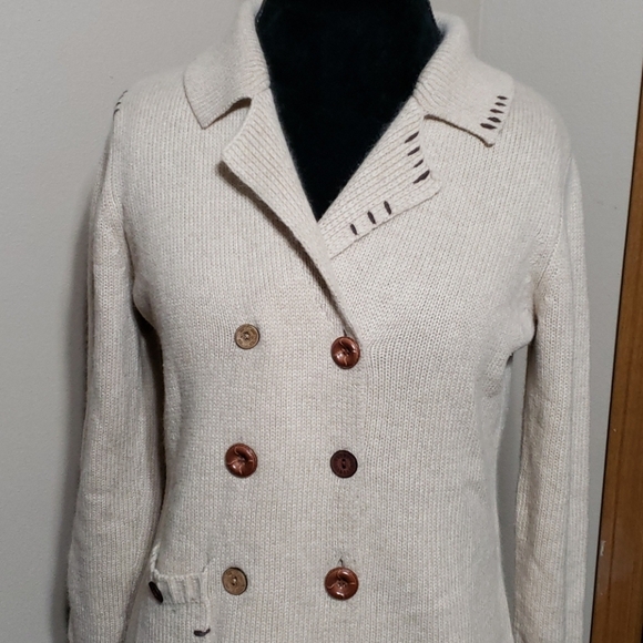 J.jill cardigan wool angora cashmere blend quirky - Picture 1 of 7